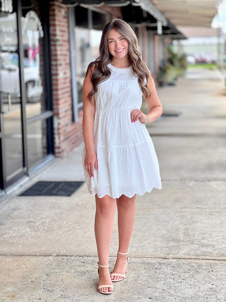 White Eyelet Dress