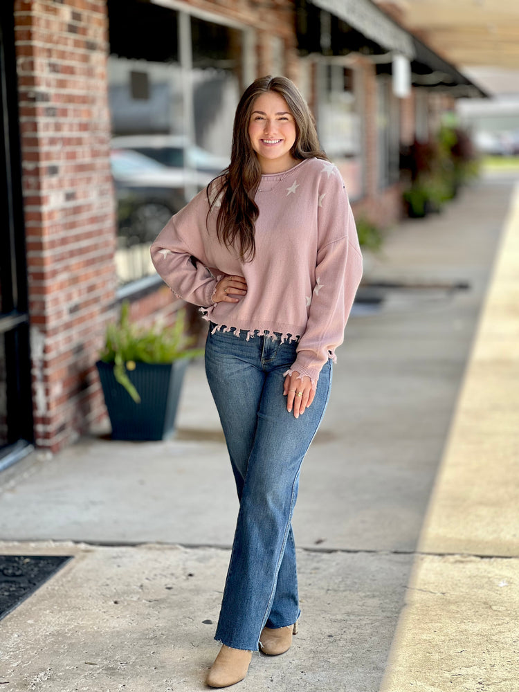 Starry Eyed Mauve Sweater