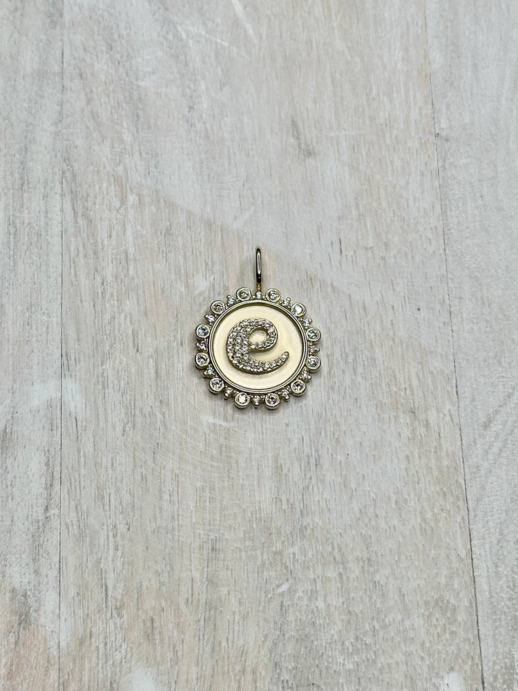 Vintage Coin Initial Charm