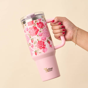 Rose Garden Straw Tumbler