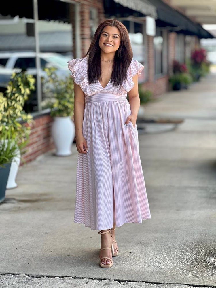 Sugar Stripe Bow Back Dress
