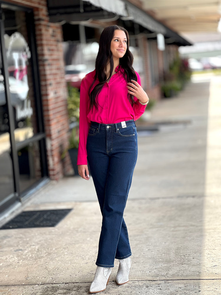 Hot Pink Fizz Luxe Blouse