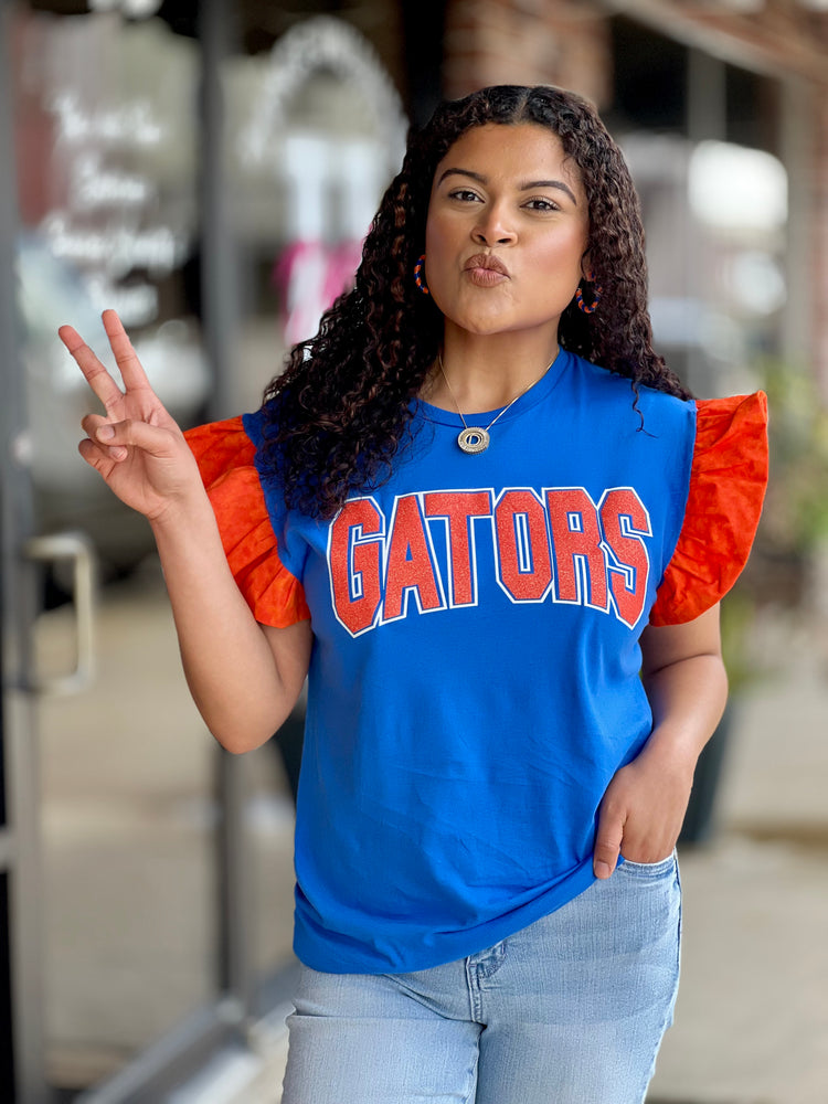 Gator Ruffle Glitter T Shirt