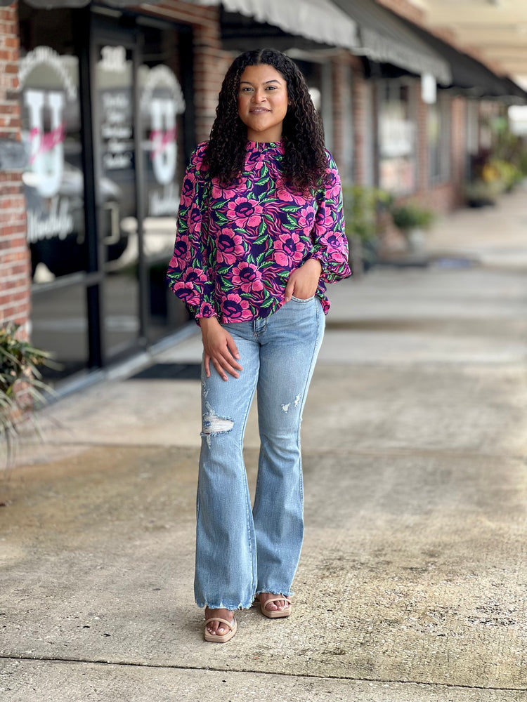 Quinn Lovestruck Navy Blouse