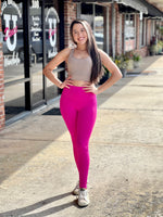 Lt Magenta High Waist Leggings