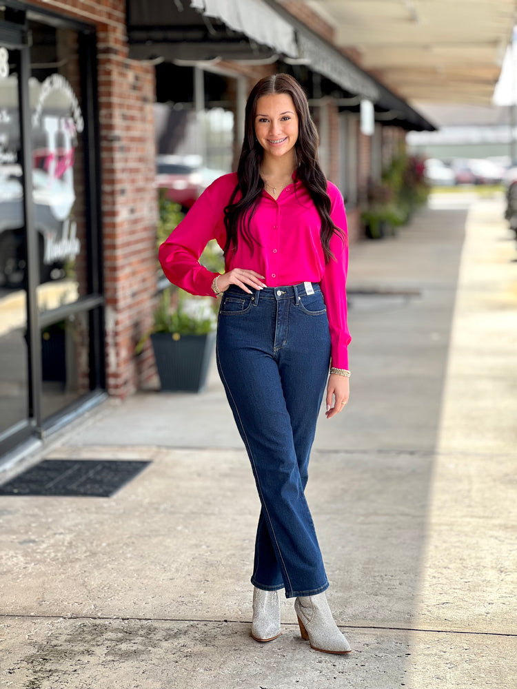 Hot Pink Fizz Luxe Blouse