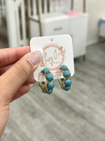 Stone Hoop Earrings
