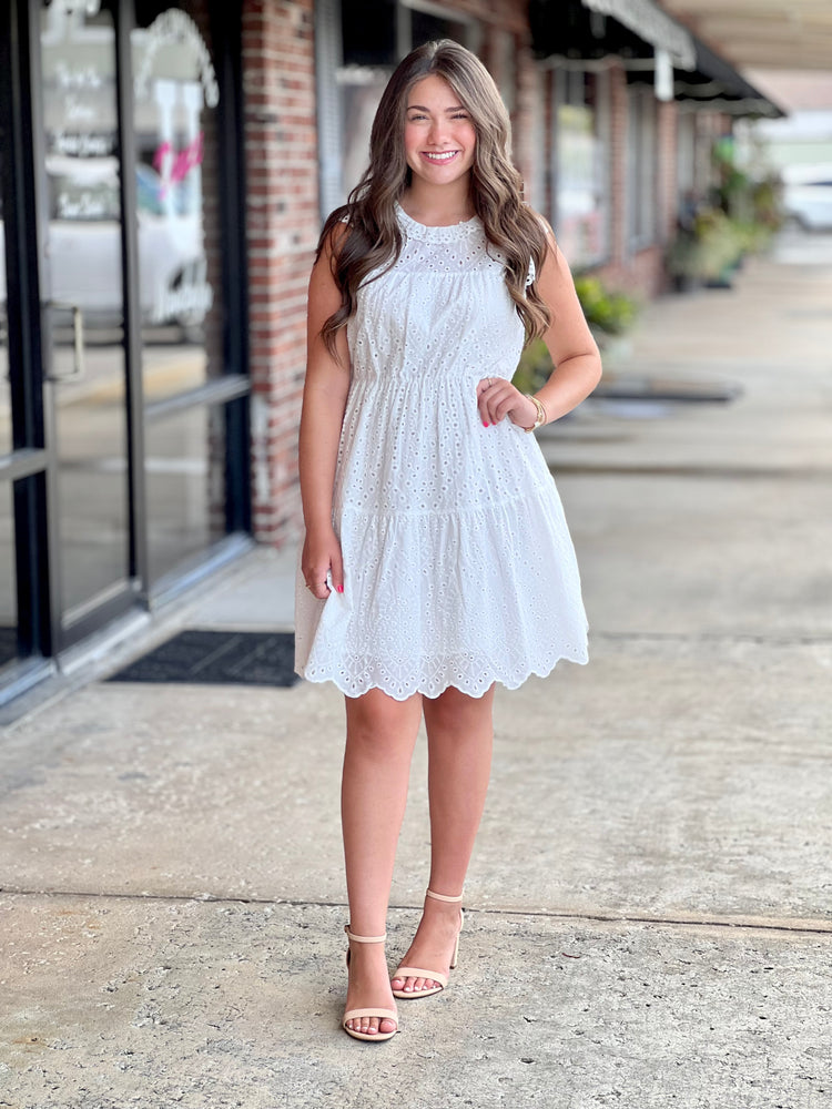 White Eyelet Dress