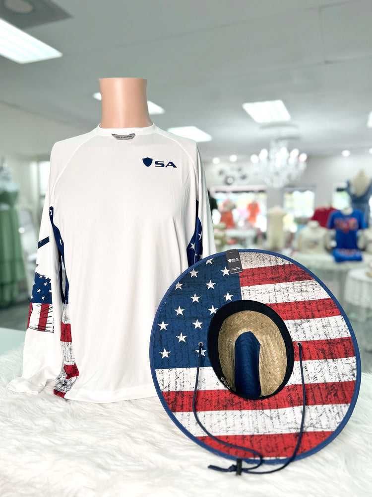 Performance Long Sleeve Shirt | American Flag | Game On