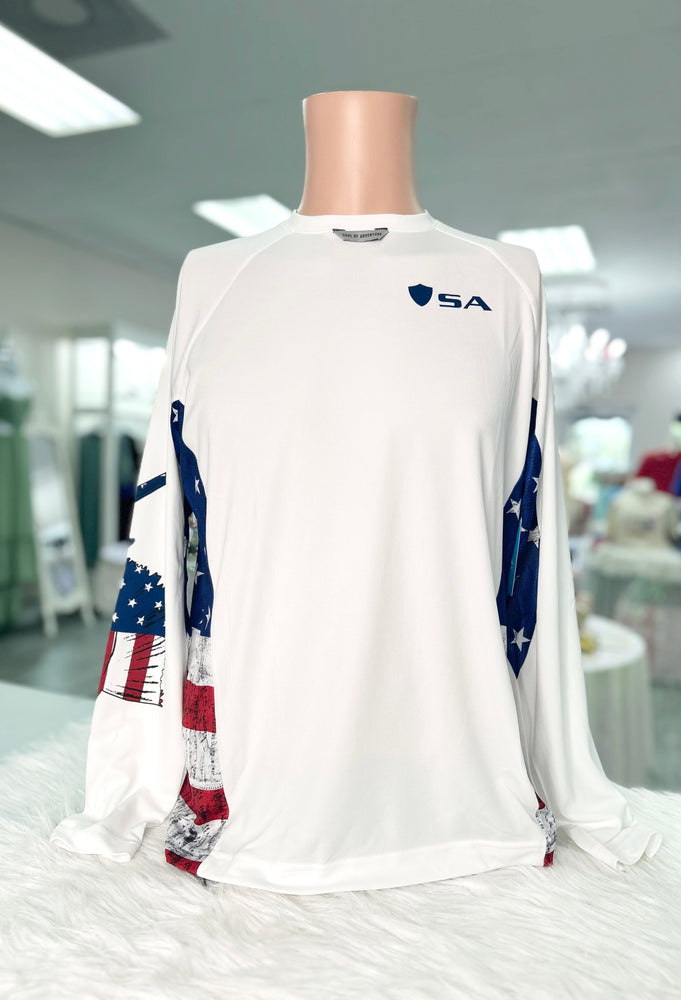 Performance Long Sleeve Shirt | American Flag | Game On