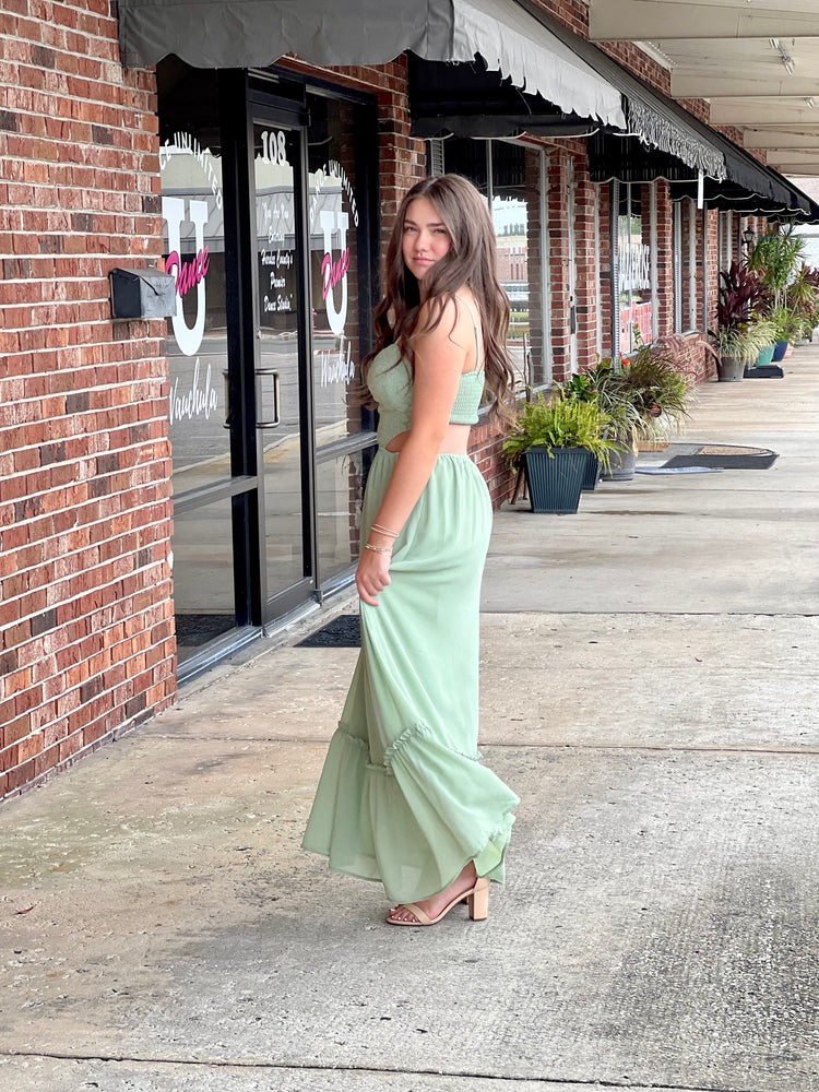 Seagrass Floral Maxi Dress