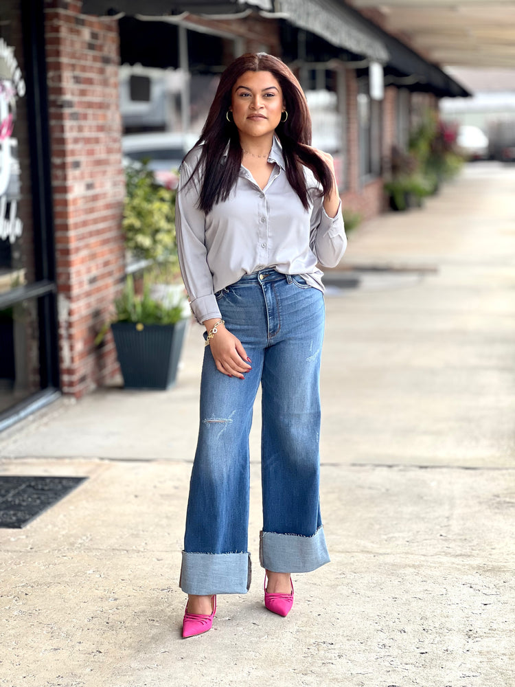 Silver Radiance Luxe Blouse