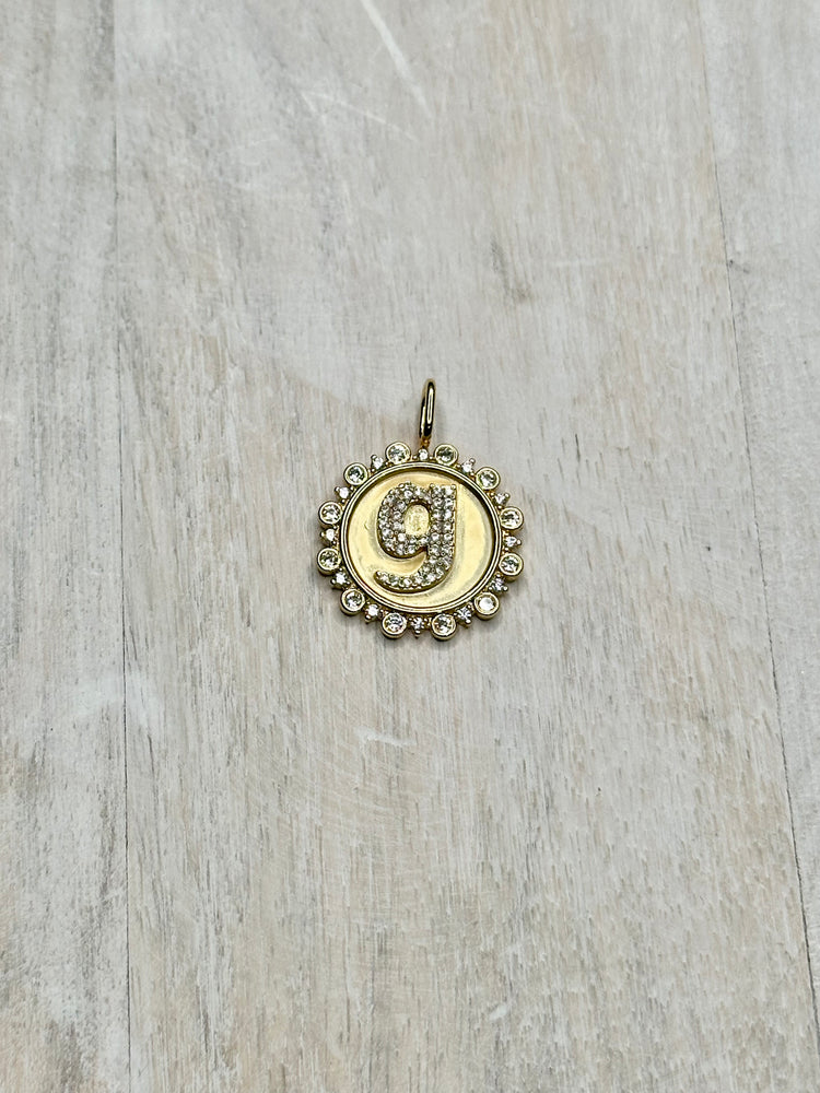 Vintage Coin Initial Charm