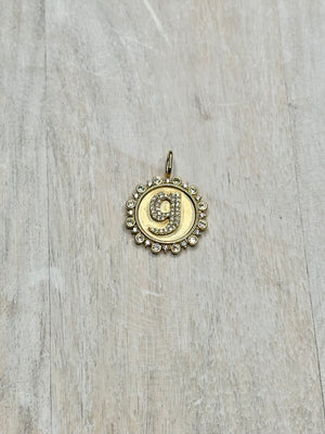 Vintage Coin Initial Charm