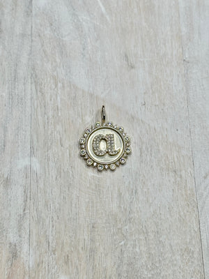 Vintage Coin Initial Charm