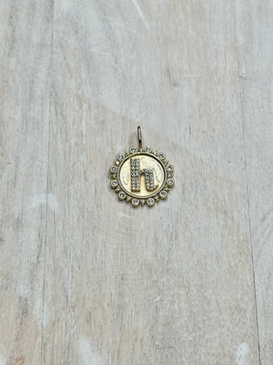 Vintage Coin Initial Charm