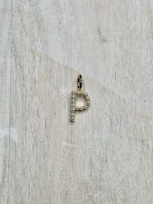 Pearl Initial Charm