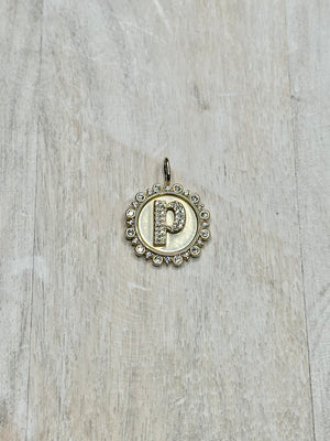 Vintage Coin Initial Charm