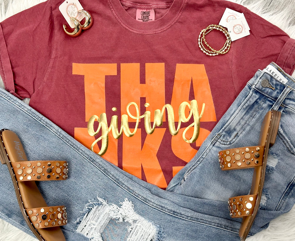 Thanks Giving Tee {Metallic PUFF}