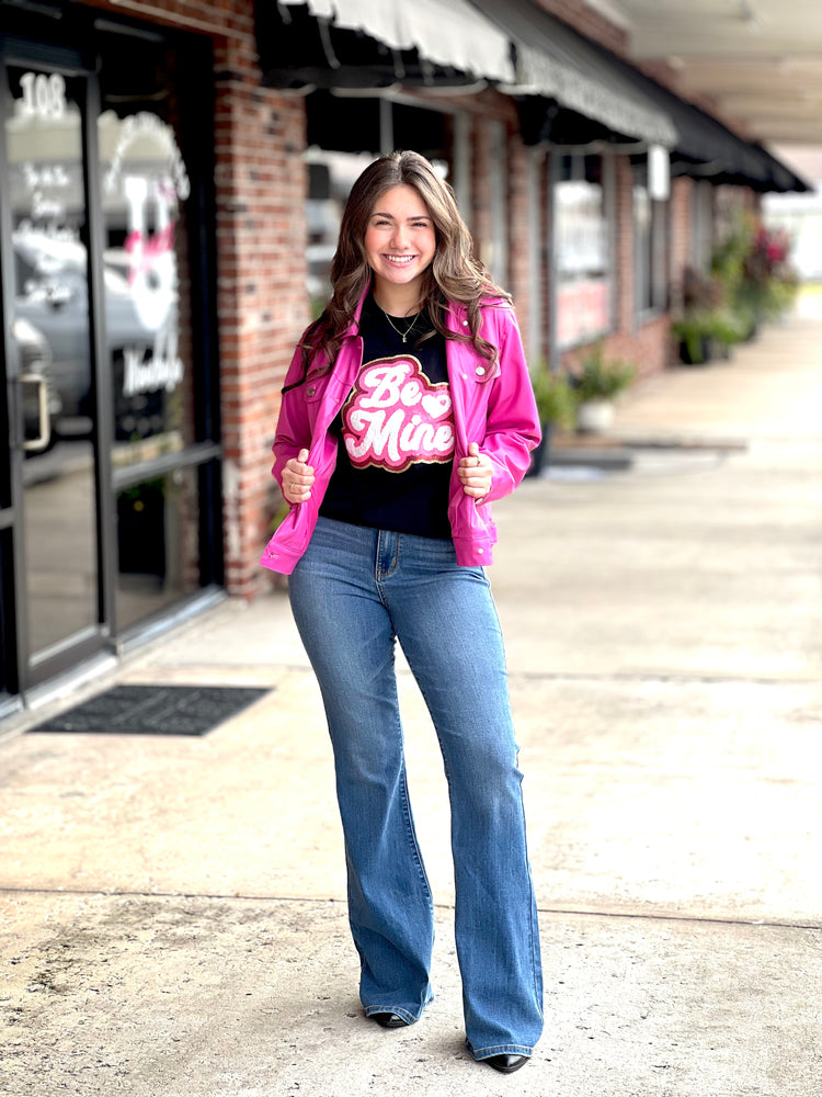 Be Mine Sequin Chenille Patch Tee