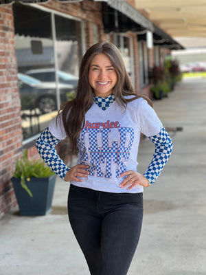 Pep Rally Mesh Blue Top