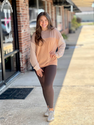 Color Block Long Sleeve Top