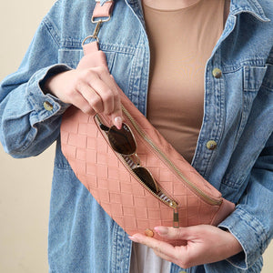 Woven Rose Trendy Luxe Belt Bag