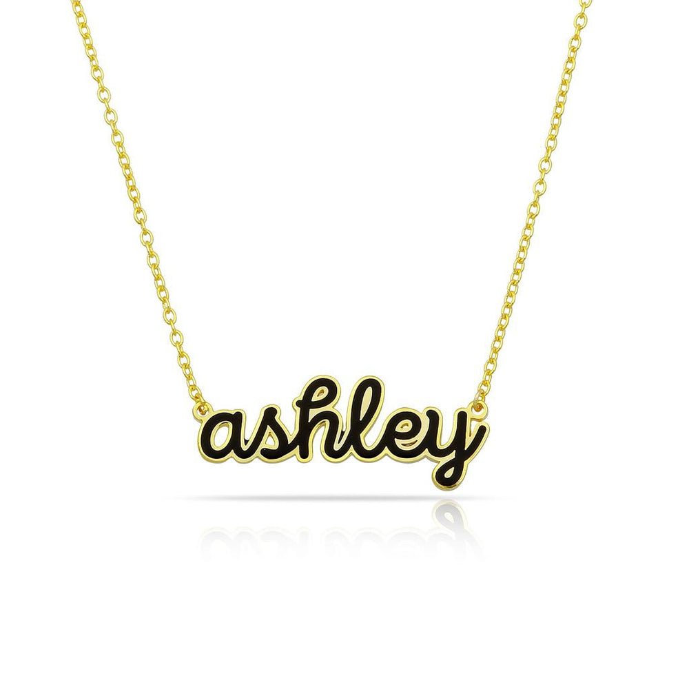 PREORDER Water Resistant Custom Cursive Enamel Necklace