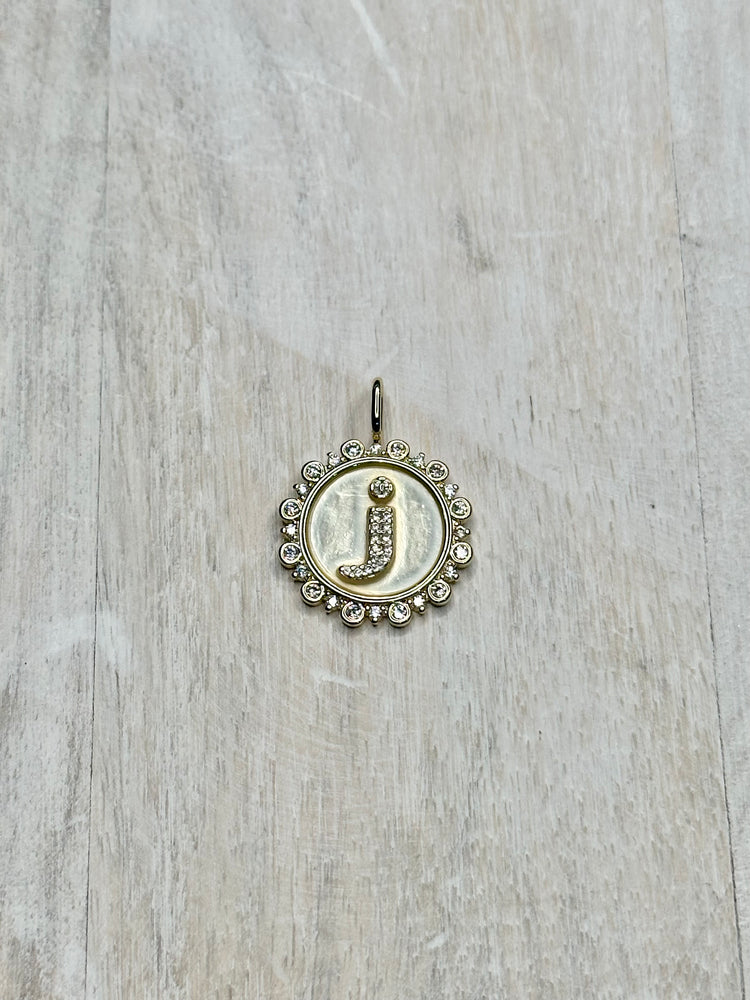 Vintage Coin Initial Charm