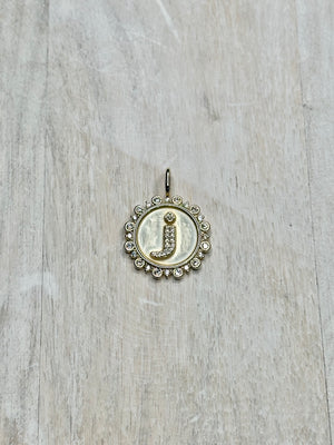 Vintage Coin Initial Charm