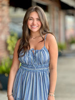 Coastal Stripes Midi Dress