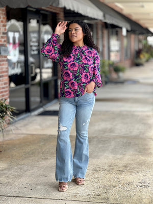 Quinn Lovestruck Navy Blouse