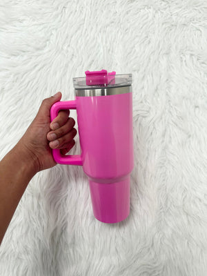 Hot Pink Shimmer Tumbler