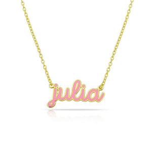 PREORDER Water Resistant Custom Cursive Enamel Necklace