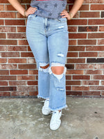 Lily Distressed Cropped Jeans