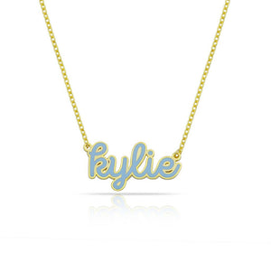 PREORDER Water Resistant Custom Cursive Enamel Necklace