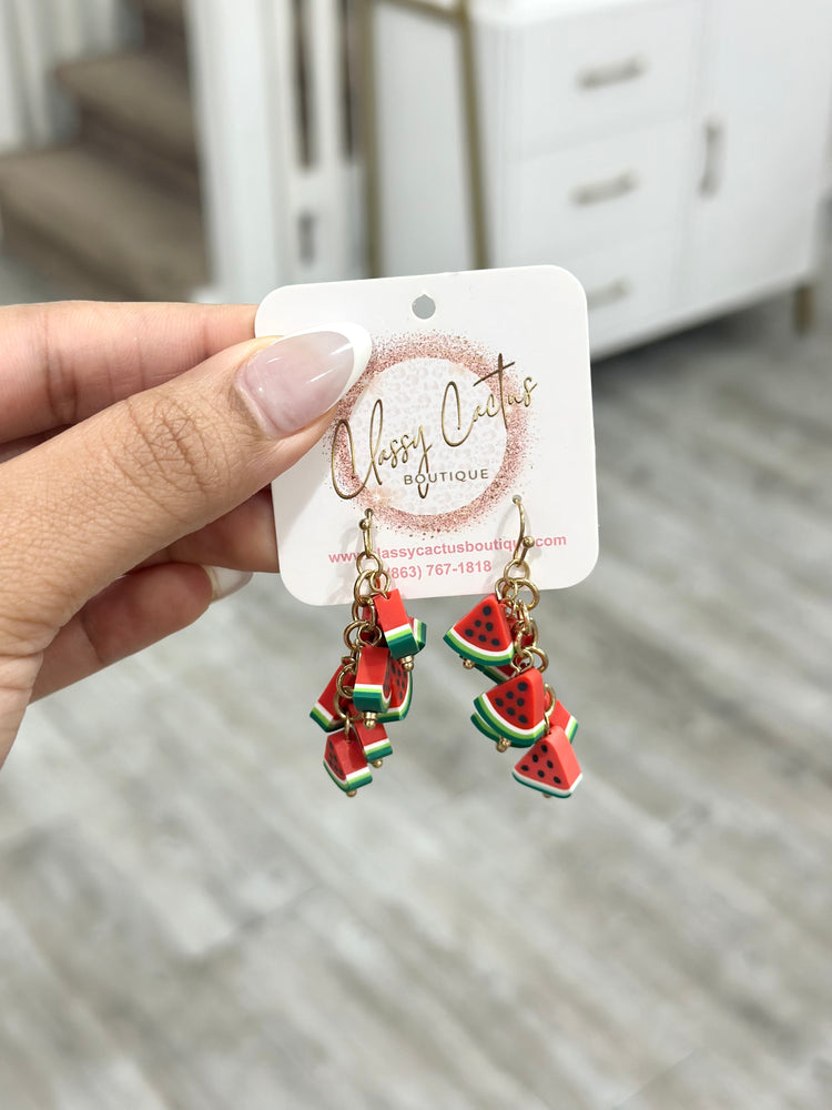 Watermelon Dangle Earrings