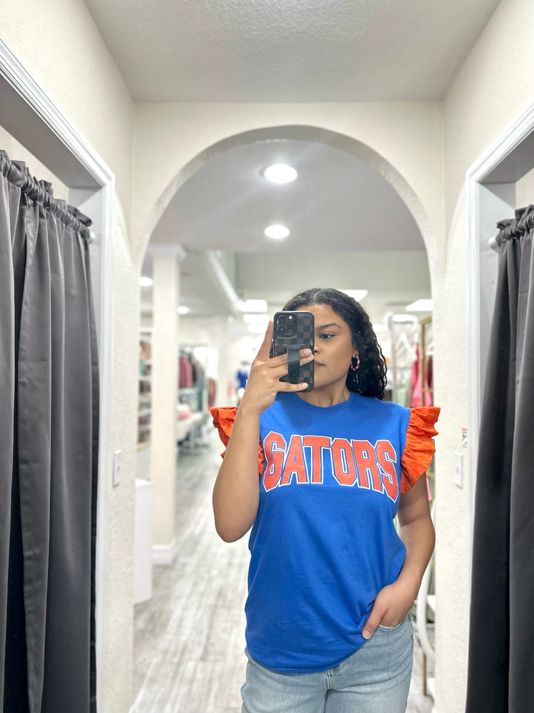 Gator Ruffle Glitter T Shirt