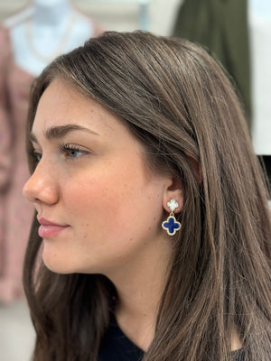 Game Day Clover Dangling Earrings