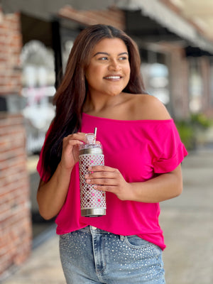 Rose' Pink Silver Tumbler