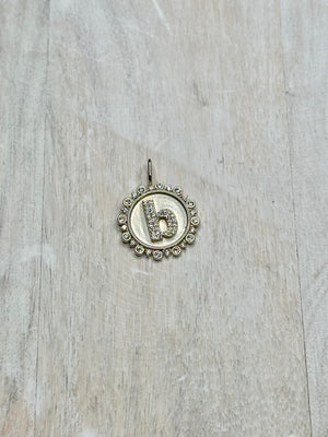 Vintage Coin Initial Charm