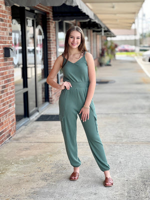 Forest Green Jumpsuit