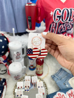 USA Flag  Heart Earrings