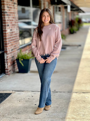 Starry Eyed Mauve Sweater