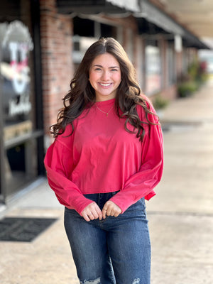 Crimson Crushed Crop Top