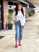 HW Crop Wide Leg Jeans