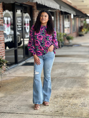 Quinn Lovestruck Navy Blouse