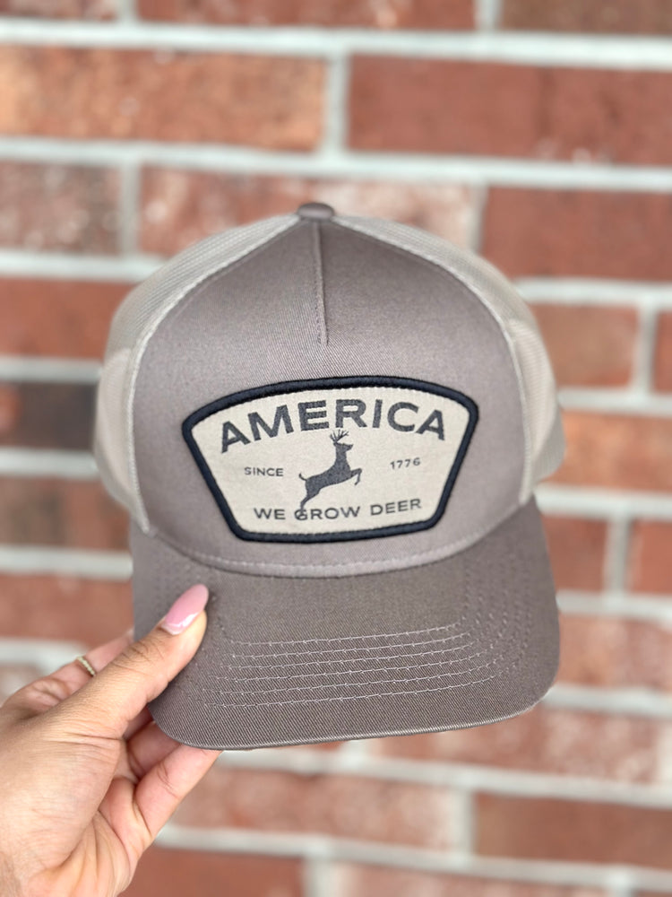 We Grow Deer Badge Hat
