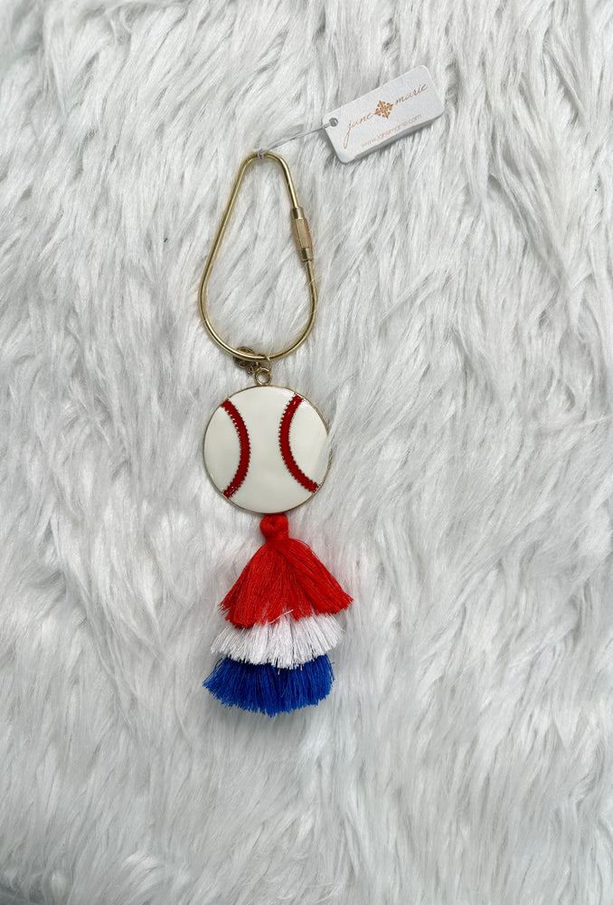 Patriotic Baseball Tassel