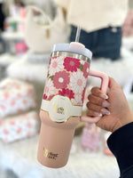 Take Me Everywhere Tumbler-Daisy Craze Hot Pink